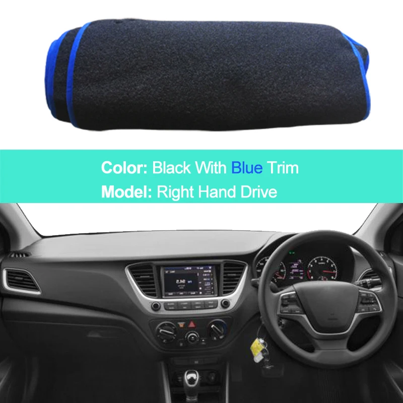 

Для Hyundai Accent HC/Solaris 2 2017 2018 2019 2020 2021 LHD RHD Автомобильная крышка приборной панели Ковер Накидка Dashmat Защитная накладка