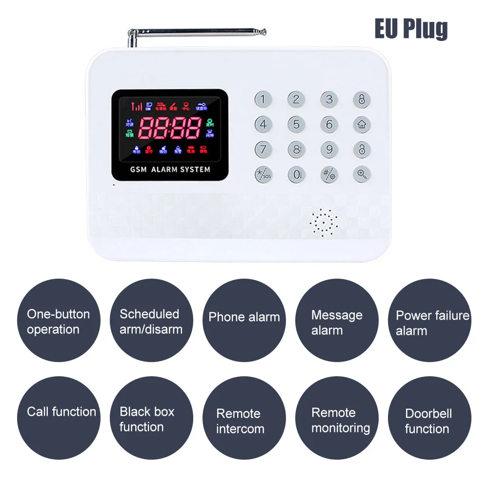 GSM сигнализация с цифровым ЖК дисплеем домашняя система безопасности без