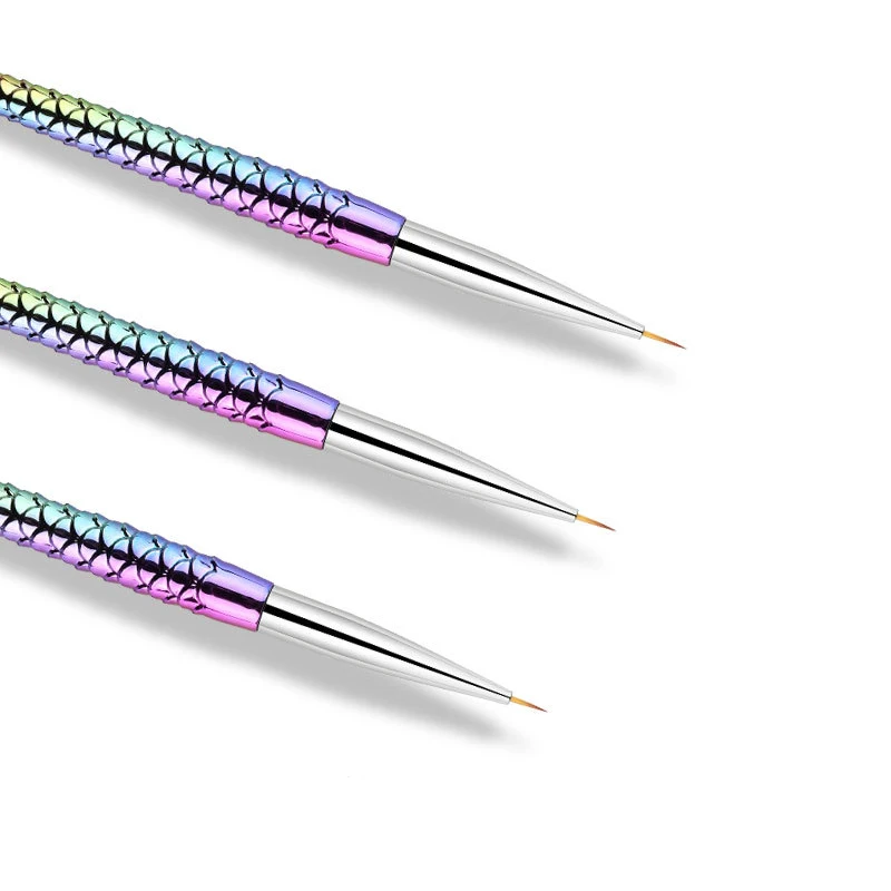 3 шт. кисть для рисования в виде русалки с сотовой ручкой полоской и линейным