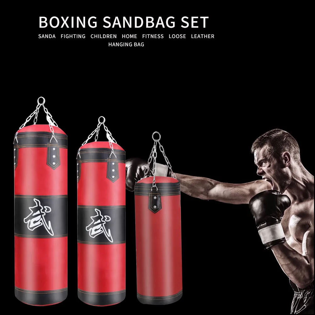 

Professional Boxing Sand Bag Set Hanging Sandbag Boxing Fitness Fight Karate Punch Punching 60-160CM Boxing Training Equipment