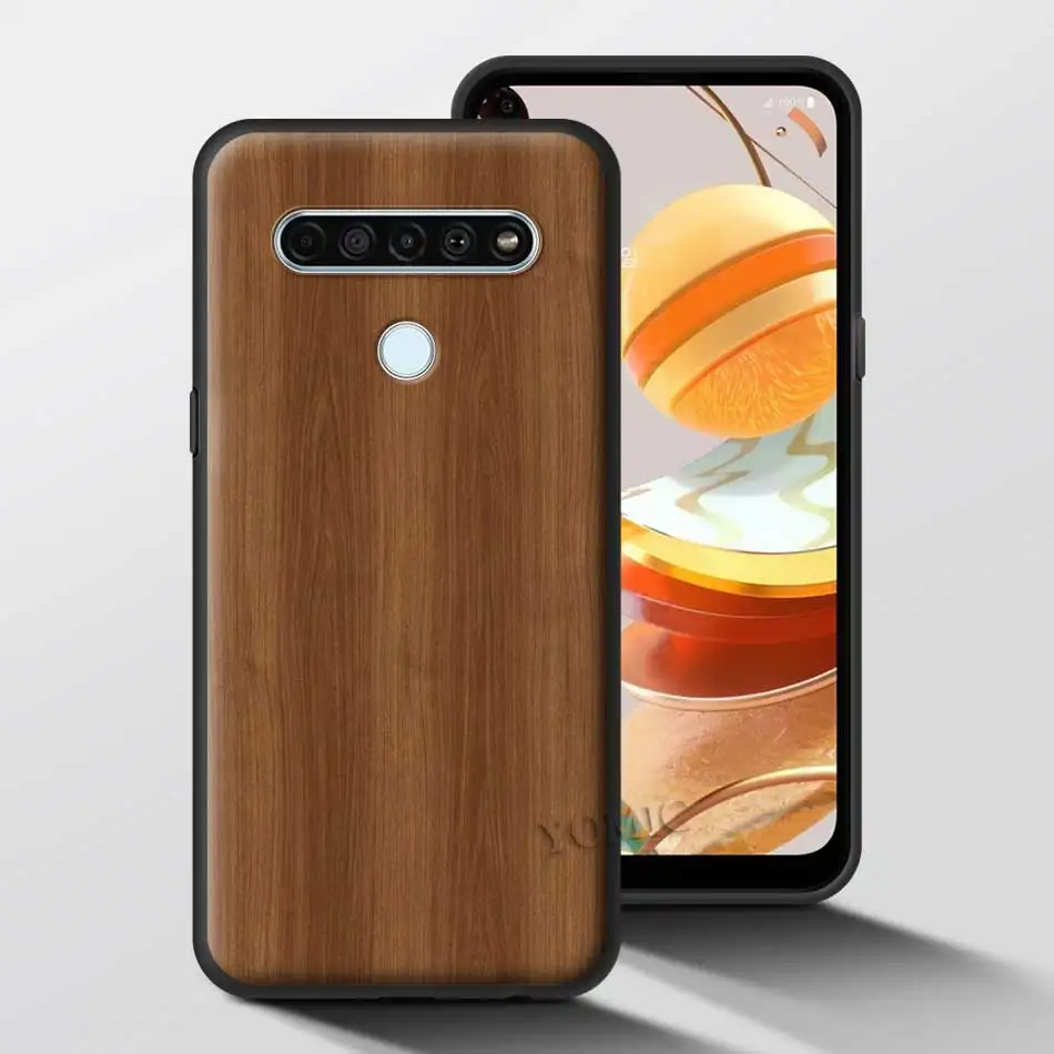 

Luxurious Wood Grain Soft Case for LG K41s K61 G6 K40s K50s G7 G8 ThinQ Q70 Q51 Q60 K51s Q61 K71 K42 K52 K62 Black Tpu Cover