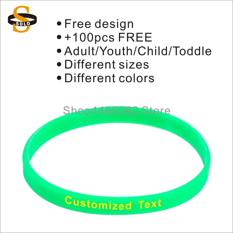 

Buy 600 get 700pcs 6mm Width Custom Silicone Bracelets For Party Promotions Wristbands With Personalized Writting