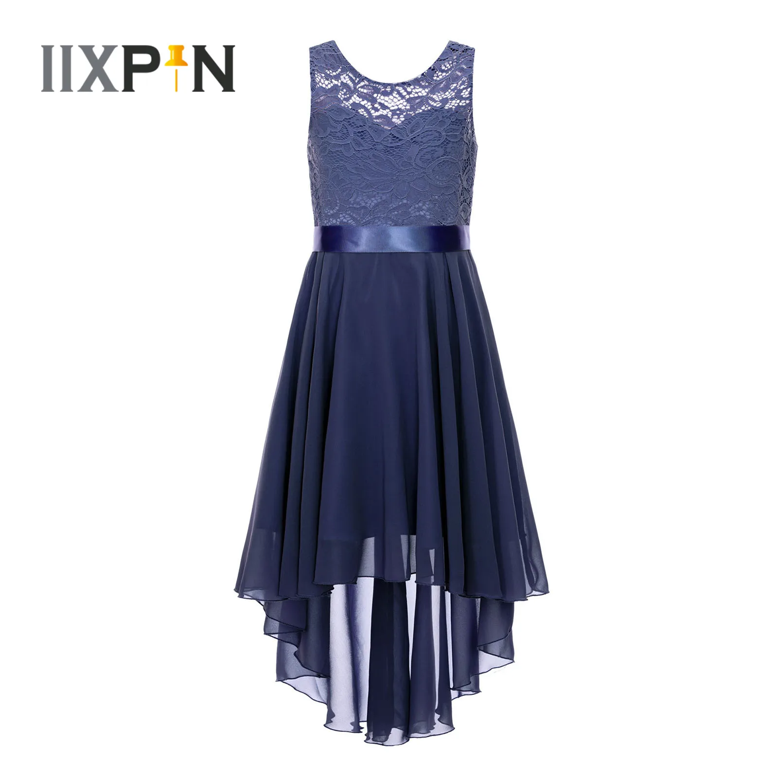 

Girls Chiffon Lace Dress Kids Dresses For Girls Wedding Party First Communion Clothing Elegant Pageant Dresses Girl's Dance Wear