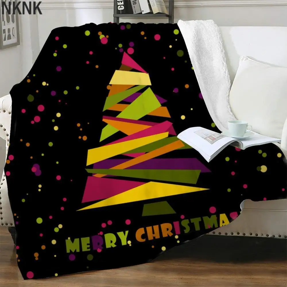 

NKNK рождественские одеяла, тонкое одеяло, красочные одеяла для кровати, постельное белье, покрывало из шерпы, прямоугольное одеяло премиум-к...