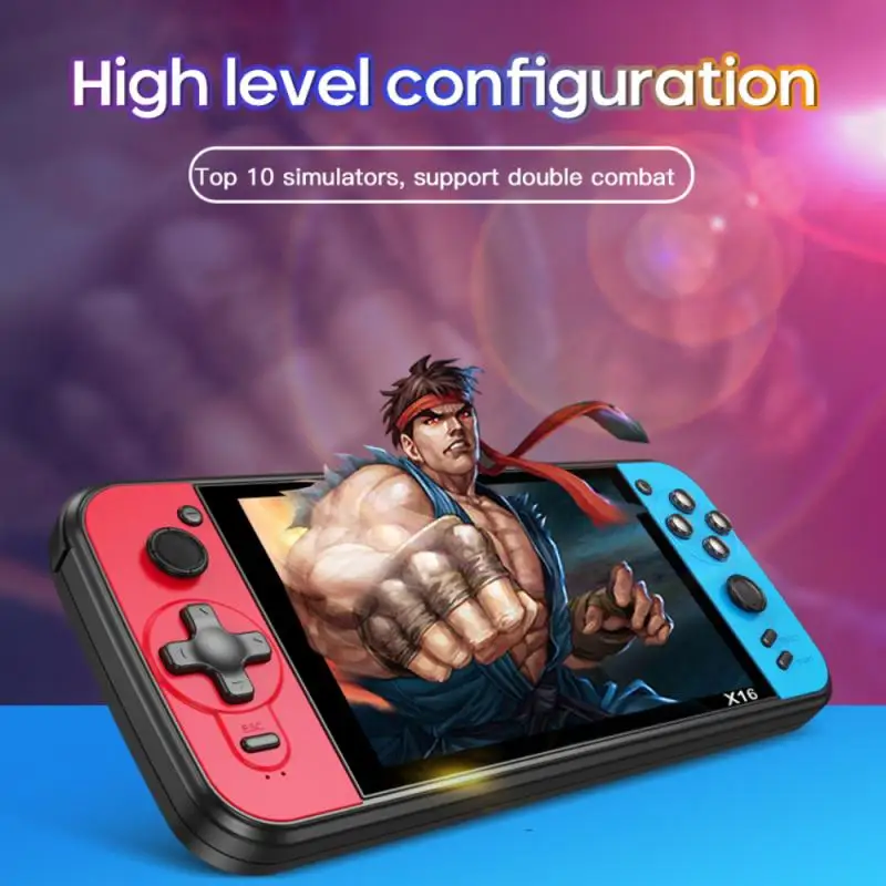 

6.5-Inch Game Console Nostalgic Classic Dual-Shake Gamepad 8G Built-in 5000 Game Handheld Game Players Support RMVB AVI MP4 3GP
