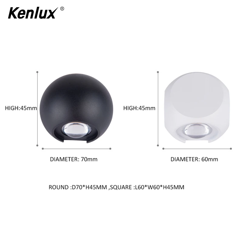 Настенный светодиодный светильник Kenlux в скандинавском стиле алюминиевый