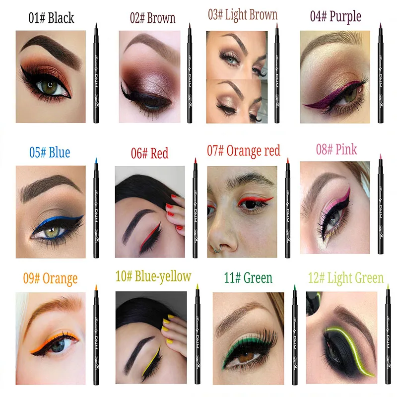 Специализированный макияж водостойкая неоновая цветная жидкая подводка для