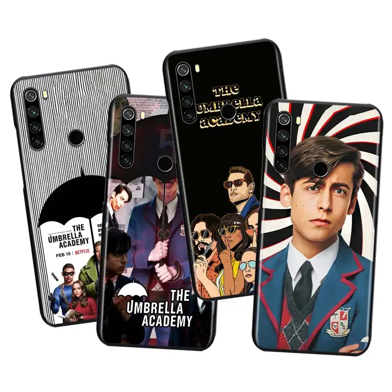 

umbrella academy Soft TPU For Xiaomi Redmi Note10 10S 9T 9S 9 8T 8 7 6 5A 5 4 4X Prime Pro Max Black Phone Case