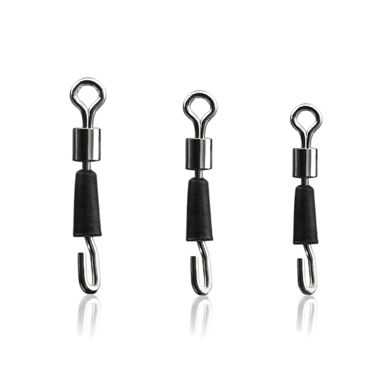 

30PCS/Lot Ball Bearing Swivel Solid Rings Fishing Connector Ocean Boat Fishing Hooks Quick Fast Link Connector