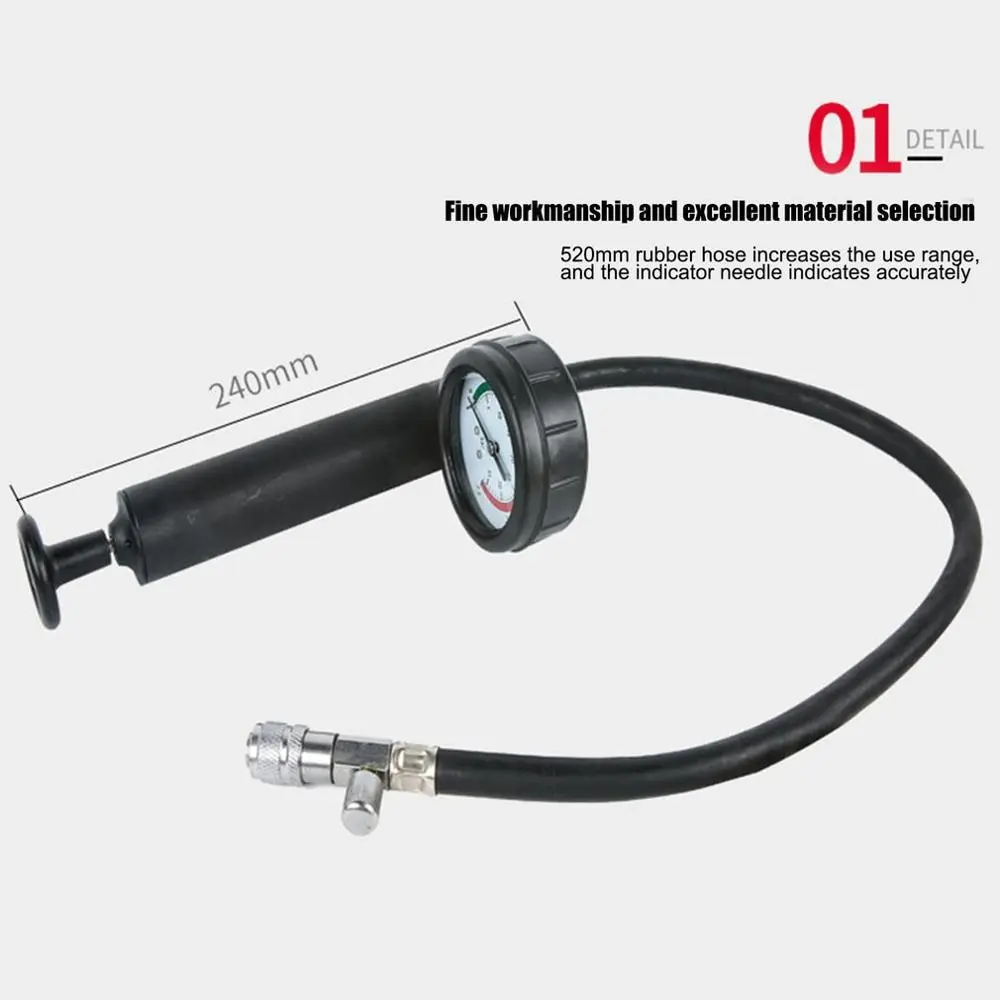 

Car Water Tank Leak Detector Water Tank Pumping Pressure Gauge Water Tank Detector Cooling System Pressure Tool