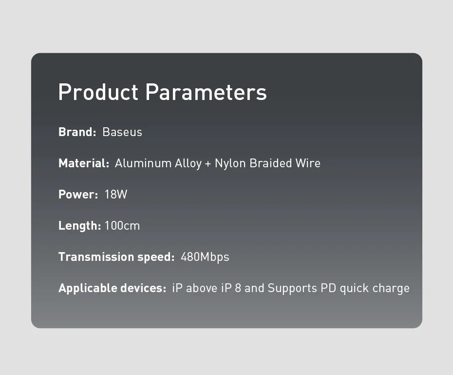 Baseus 18 Вт PD Быстрая зарядка USB кабель type-C для освещения для iPhone samsung S9 S8 Xiaomi 5 В/2,4 A быстрое зарядное устройство USB C кабель