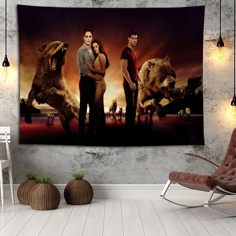 

Настенный подвесной гобелен в стиле сумерки, украшение в стиле бохо, украшения для дома, гобелены с индивидуальным логотипом вечерние ринки...