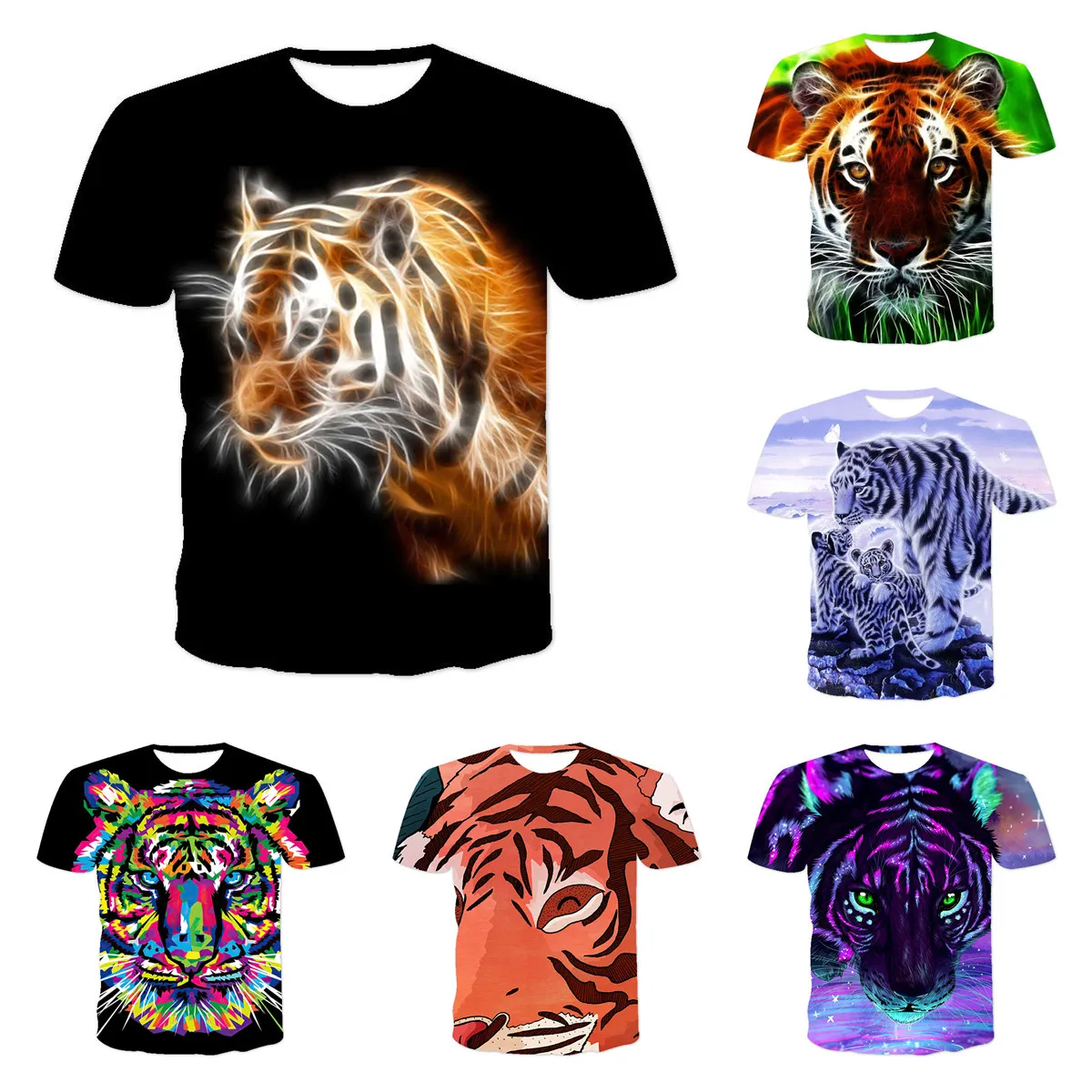

SUMMER 3d Printed T-shirts Male T Shirt Man Mens Tee Shirts Animal O-Neck Polyester Gothic Short Hipster Funny Tshirt XXS-6XL