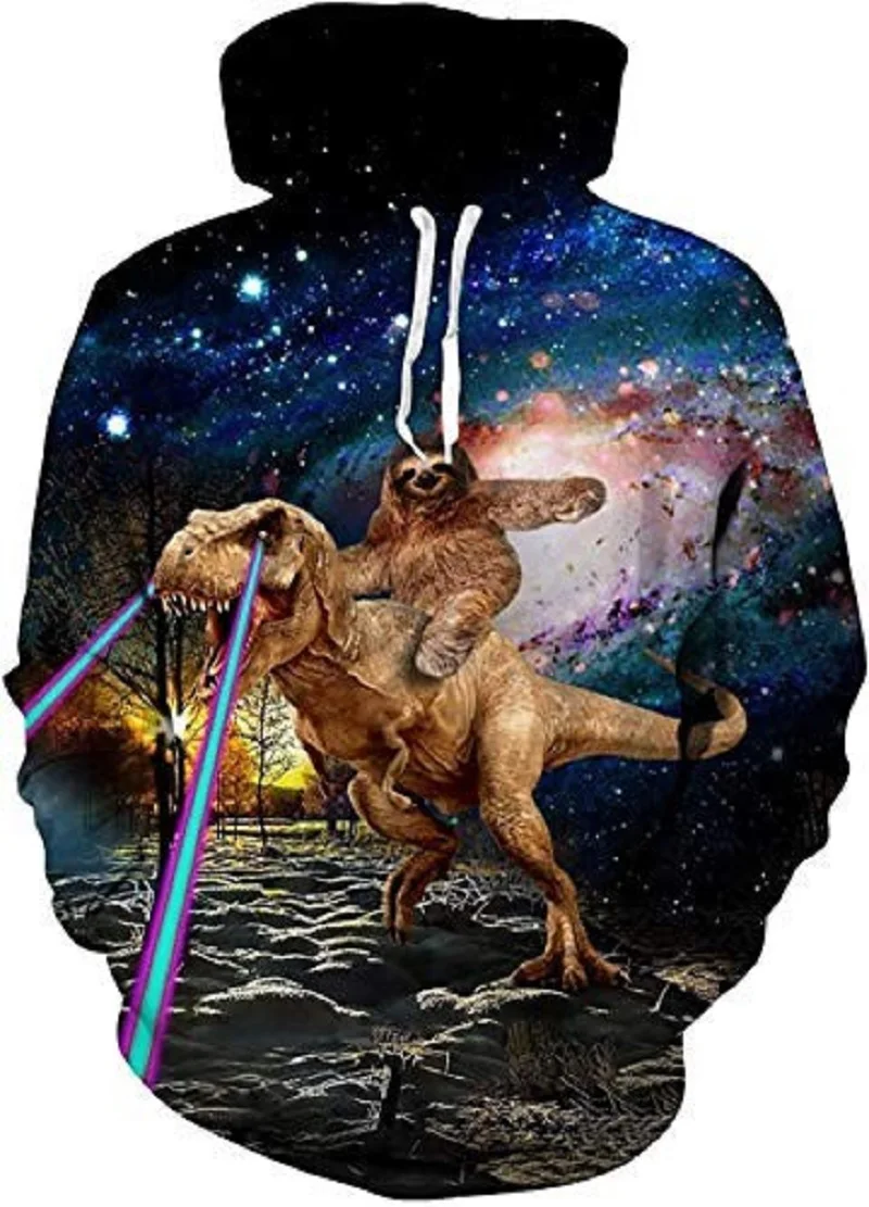 

ZOGAA Winter New Hooded Sweatshirt Men's pullover 3D Trend Printing Pattern Thickening Casual Loose Harajuku Men Women Jacket