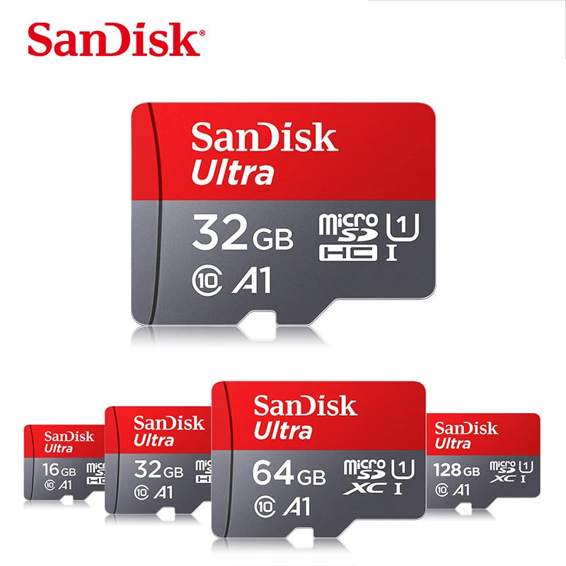 SanDisk Ultra Micro SD карта 200 ГБ 128 Гб 64 Гб карта памяти 32 Гб 16 Гб карта памяти A1 SDHC/SDXC TF карта класс 10 Флэш-карта