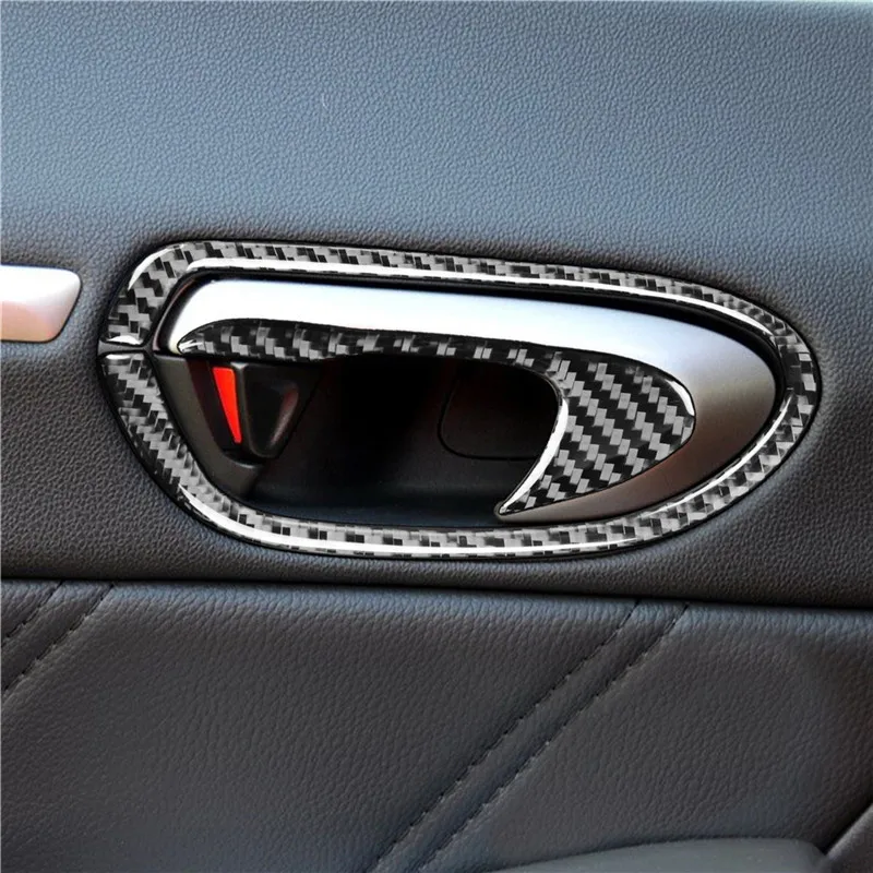 

Car Inner Door Handle Panel Trim Decal Carbon Fiber Sticker Accessories For Honda Civic 8th Gen 2006-2011