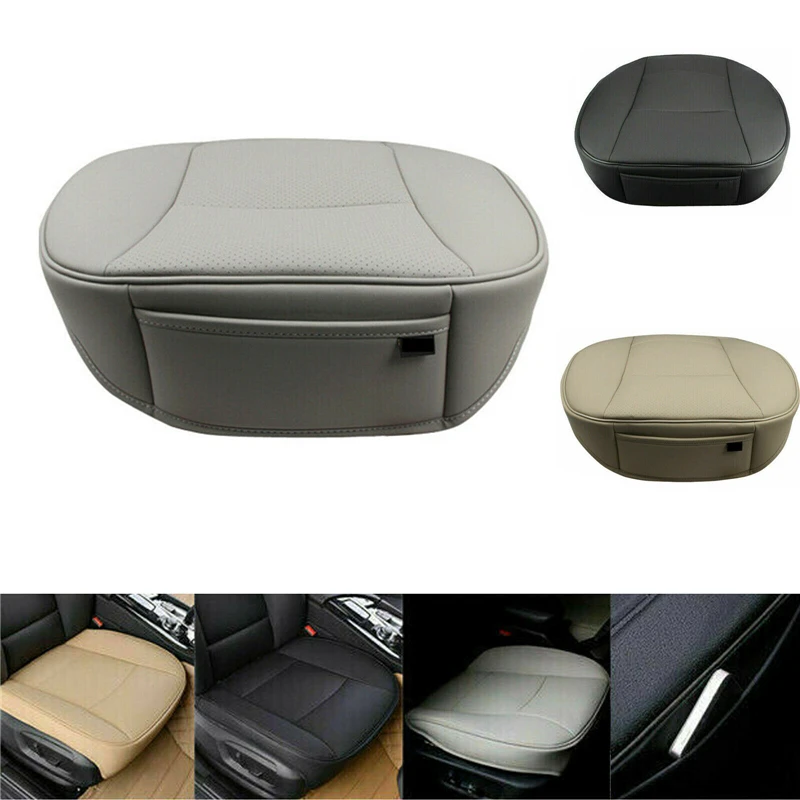 

Universal PU Leather Car Cover Seat Protector Cushion Black Front Cover