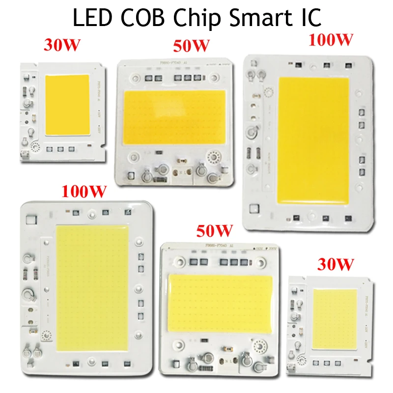 30 Вт 50 100 COB лампа чип вход теплый белый для DIY светодиодный умный IC