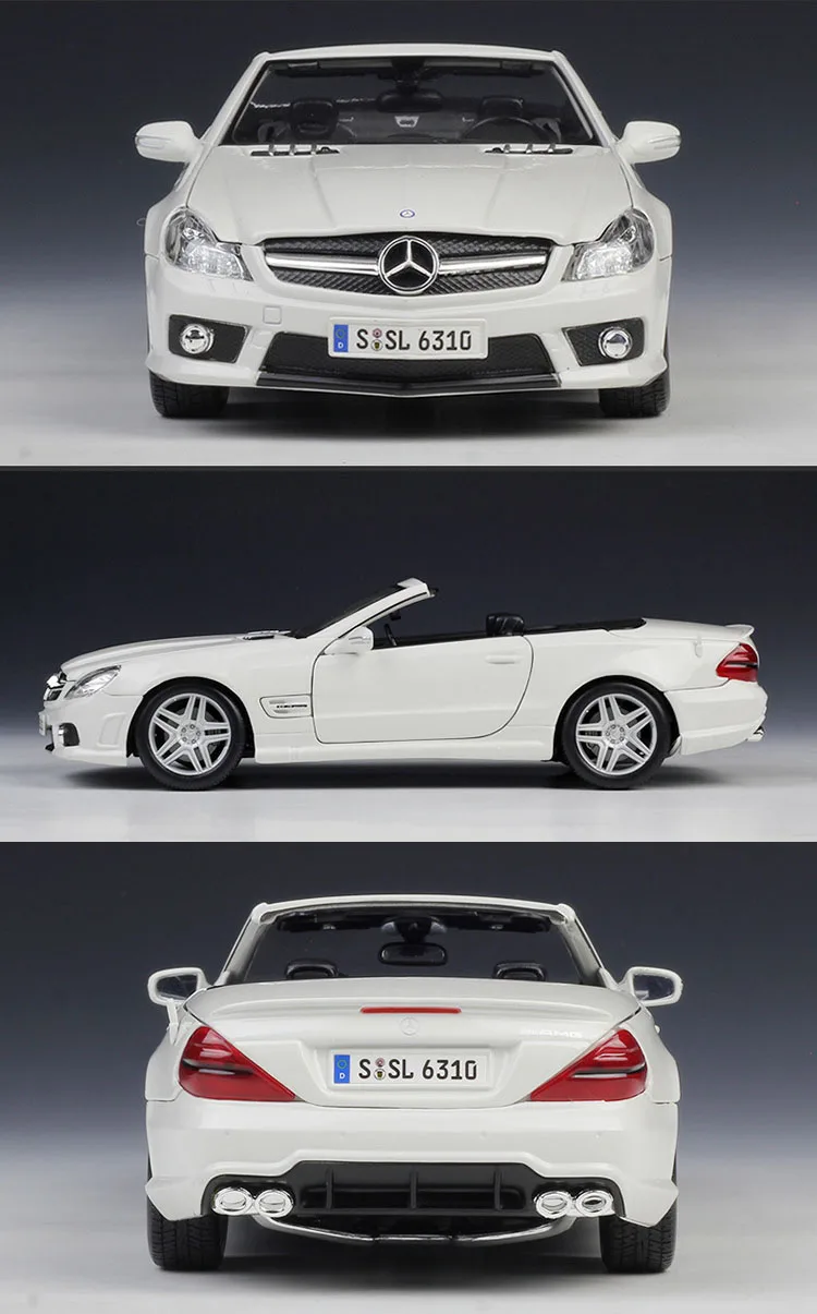 Maisto SL63 AMG, спортивный автомобиль, литая под давлением модель автомобиля, 1:18, металлический сплав, высокая симуляция автомобилей с базой, игрушки для мальчиков, транспортные средства, подарки для мальчиков