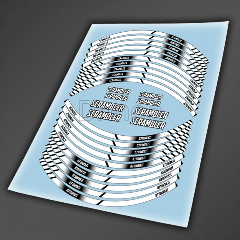 

Motorcycle Sticker Edge Outer Auto Tire Rim Strips Stickers Wheel Decals Set For Ducati Scarmble Urban Classic Icon Full
