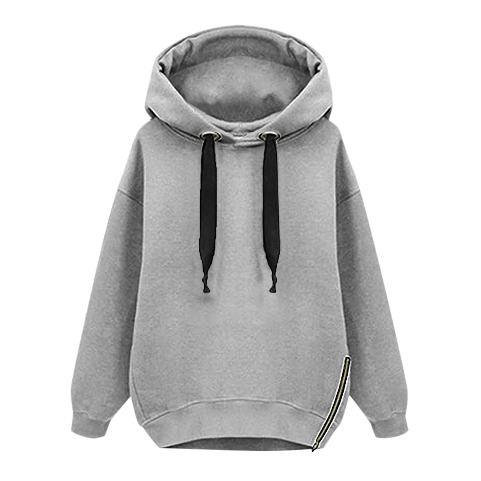 

Women Solid Color Oversize Hoodie 2020 Harajuku Plus Velvet Winter Basic Sweatshirt Casual Long Sleeve Thicken Hooded Tops Hoody