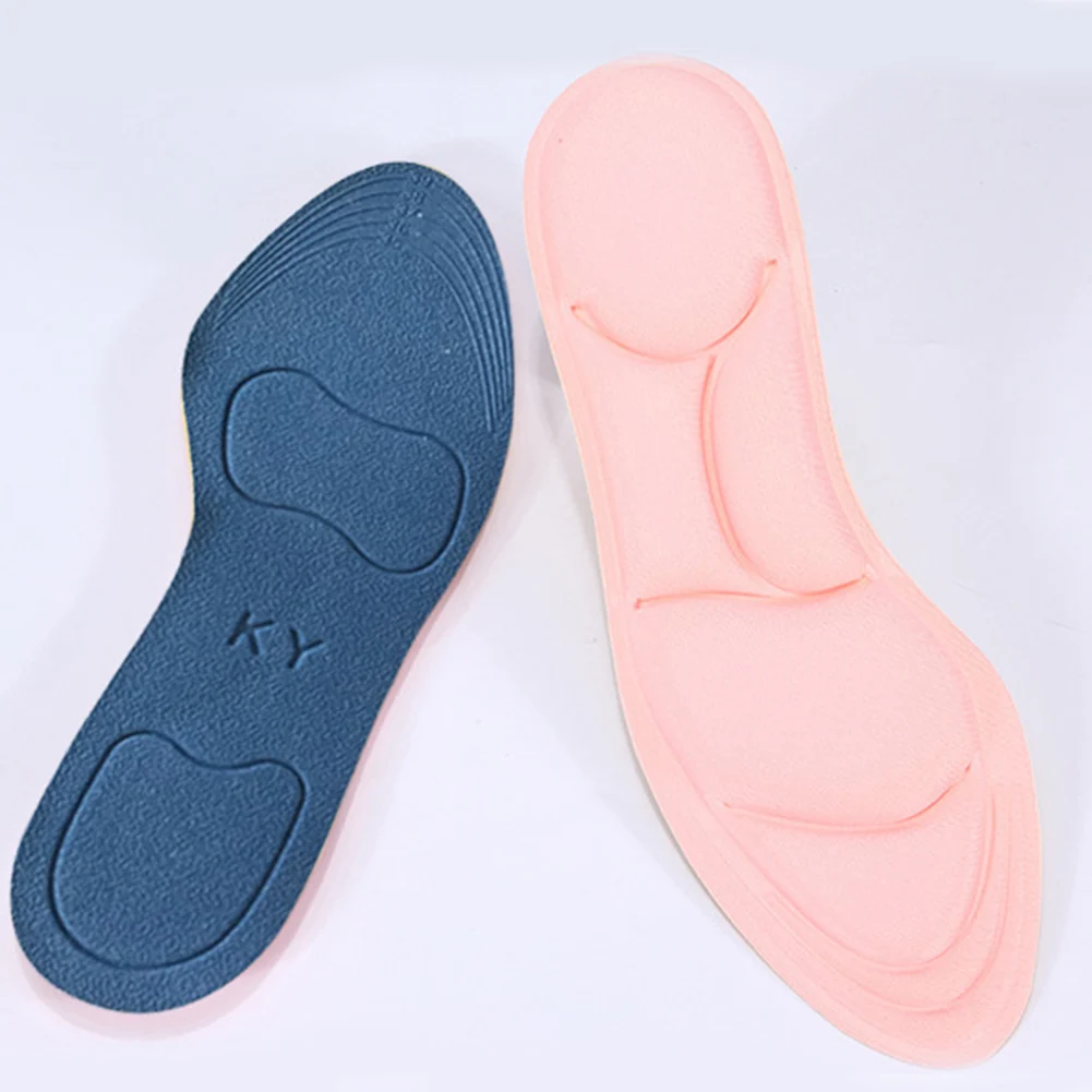 5D флоковые Memory Foam ортопедические стельки арки Поддержка для обуви с плоским дном