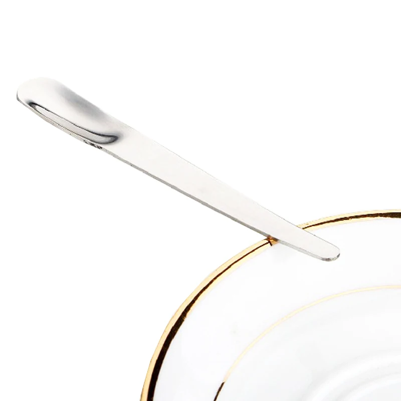 Плоская кофейная ложка из нержавеющей стали искусственная для десерта маленькая