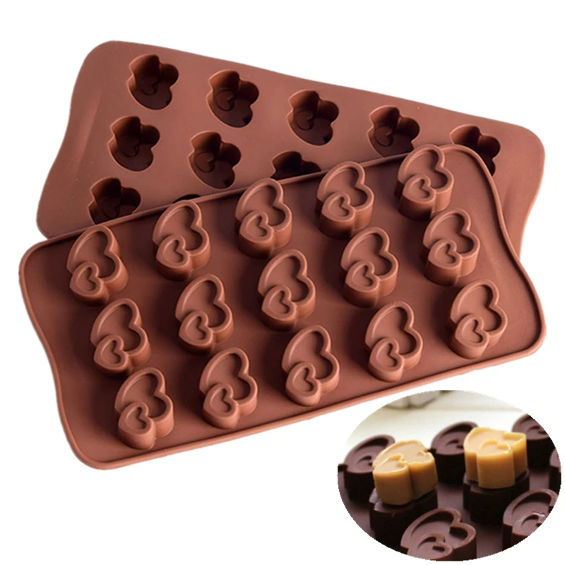 

15 Holes Heart Chocolate Silicone Mold Cake Decorating Tools Handmade Soap Mould Kitchen Confectionery Pastry Baking Accessories