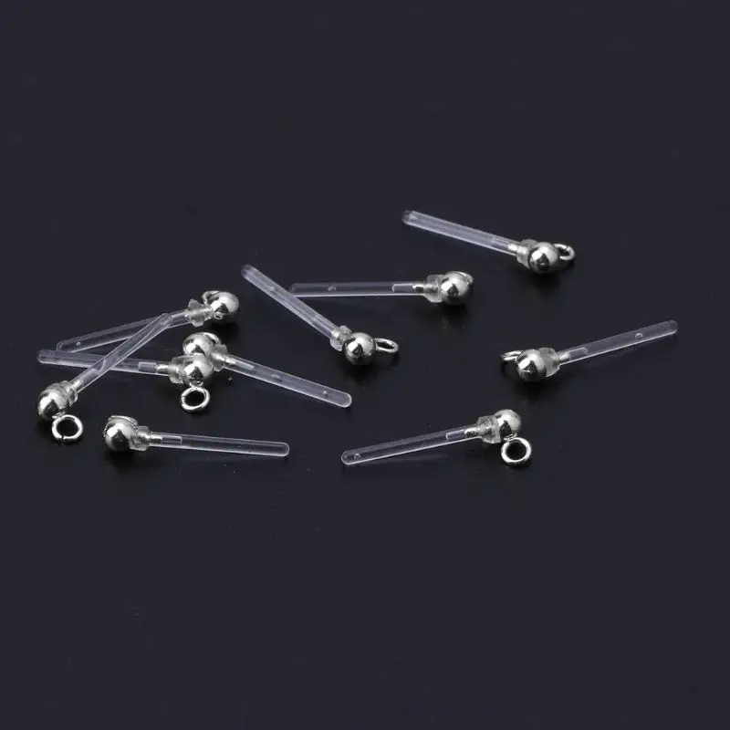 

10Pcs Allergy-Free Resin Clear Earring Converter Jewelry Making for Pierced Ears