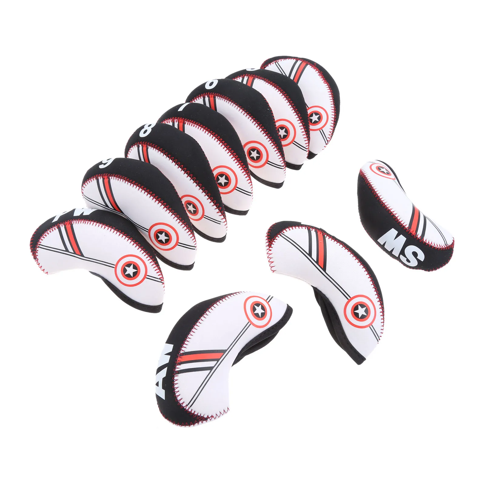 10 шт. неопрен крышка головного убора для гольфа танкетке/железа/клюшка протектор