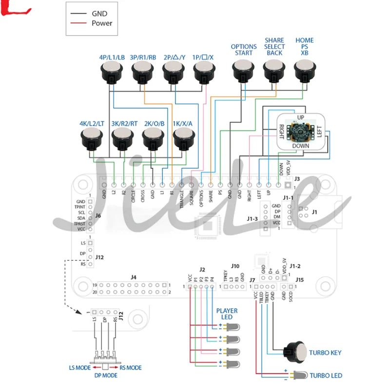 PS4 / PS3 PC USB Arcade Controller Encoder With Cable PS3/PS4 Fighting Board Plus For DIY Joystick Kit | Спорт и развлечения