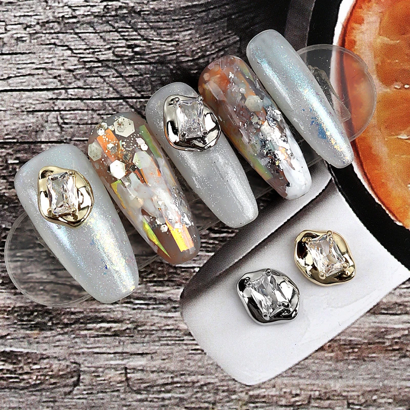 3PSC / набор светлых роскошных цветочных узоров в форме сердца золотая и серебряная