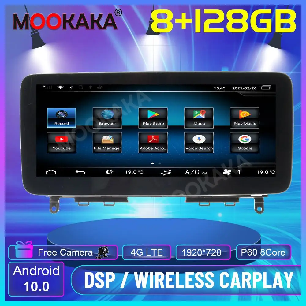 

12.5" Android 8G+128G 4G LTE Car GPS Navigation Multimedia Player For Mercedes Benz C CLASS W204 2007+ Wireless Carplay head unt