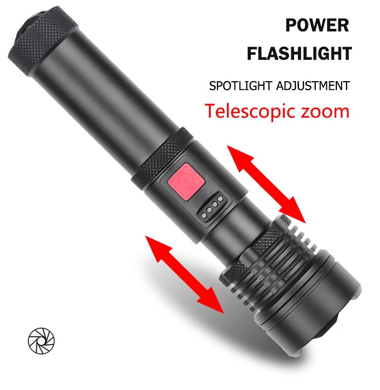8000LM светодиодный фонарик XHP50 масштабируемой тактический фонарь Мощный usb
