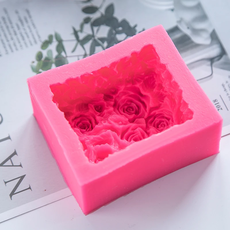 Прямоугольная лоза силиконовая форма Роза помадка торт для Ручной Работы