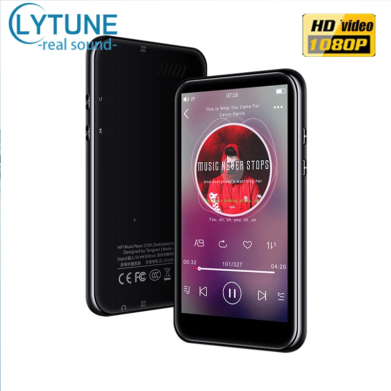 

4.0 Inch Full Touch Screen MP3 Player Bluetooth 5.0 Built-in Speaker HiFi Lossless Sound Mp4 Player 1080P Vedio Fm Radio 16G Mp5