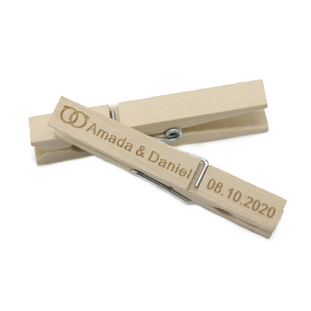 Personalized Wood Clothespins 7.2x1cm Wooden Clip Customized Clothes Pags Clips Wedding Rustic Baby Shower Party Home Decor | Дом и сад