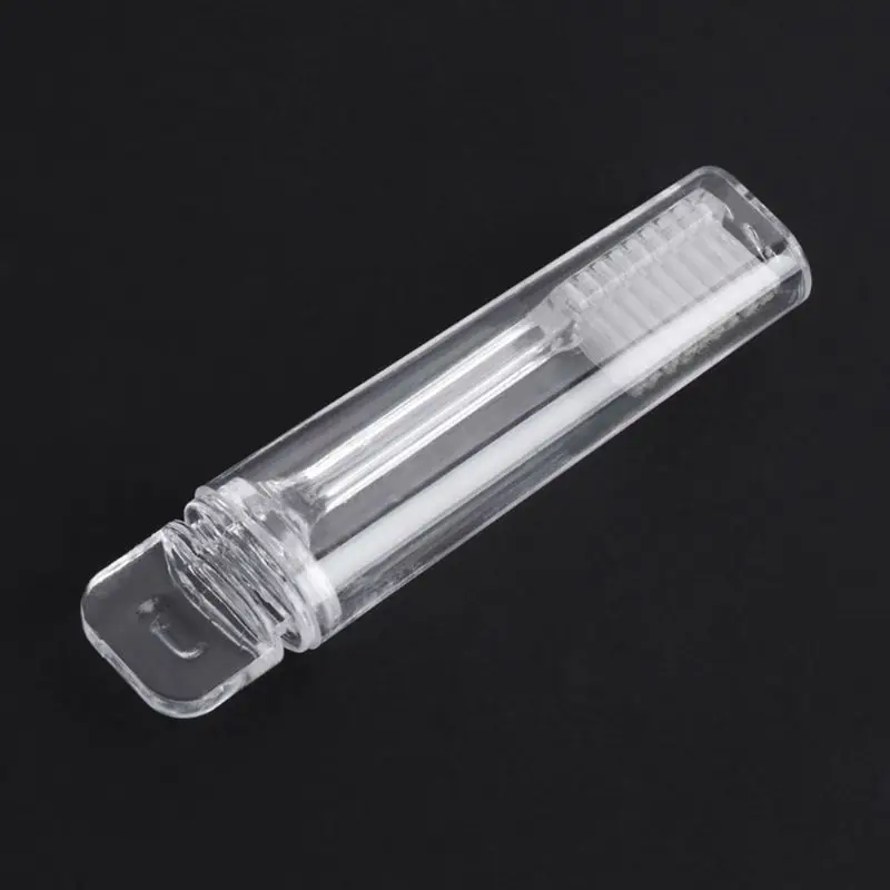 

10Pcs Transparent Portable Disposable Plastic Folding Toothbrush Soft Bristles