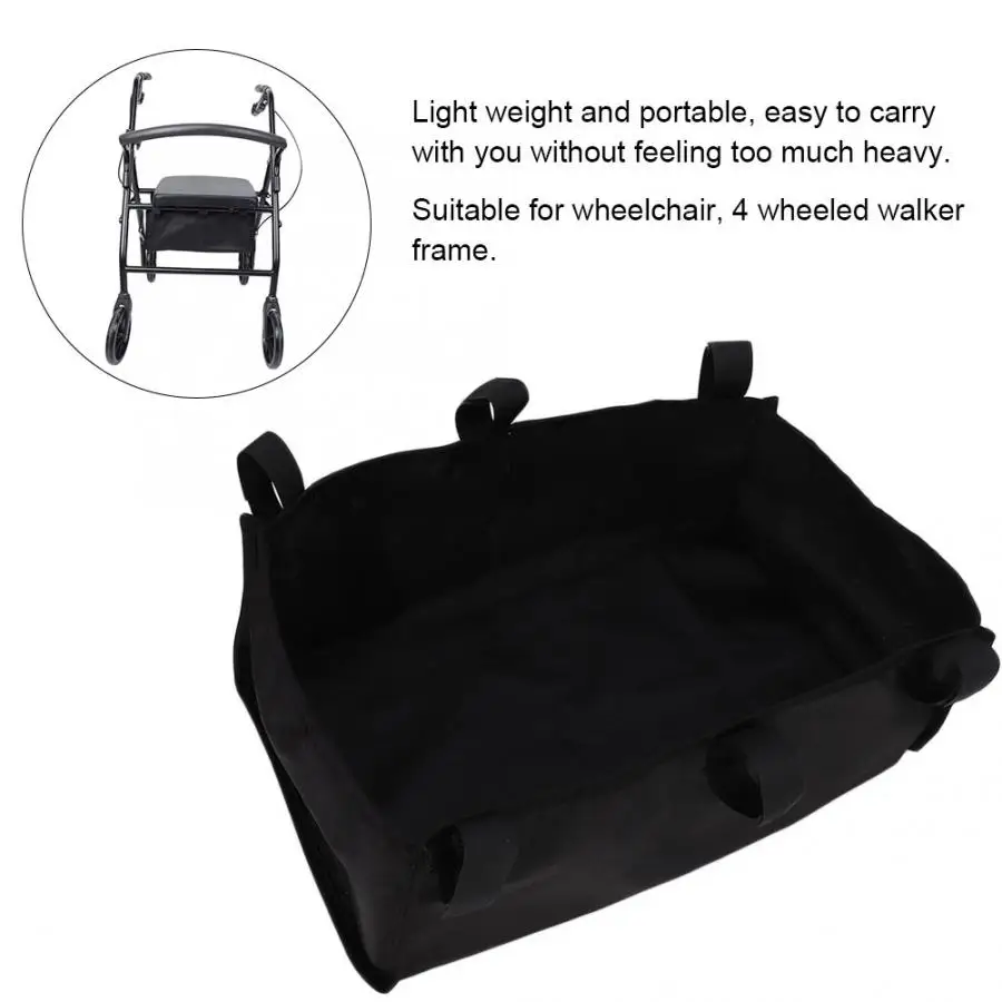 Корректор осанки 4 колесных ходунков Rollator для инвалидной коляски Замена рамы сумка для хранения ортопедическая скобка