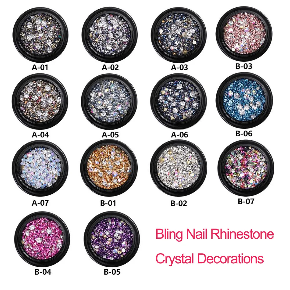 3D дизайн ногтей Стразы Украшения блестящие плоские задние стеклянные стразы из