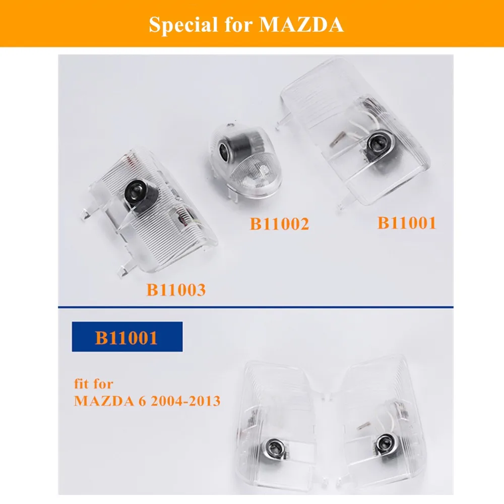 2 шт. проектор для MAZDA светодиодный светильник двери автомобиля Добро пожаловать