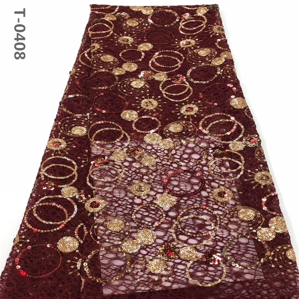 Embroidery glitter sequence African french organza sequins lace fabric for women dress 2020 high quality Nigerian net tulle | Дом и сад
