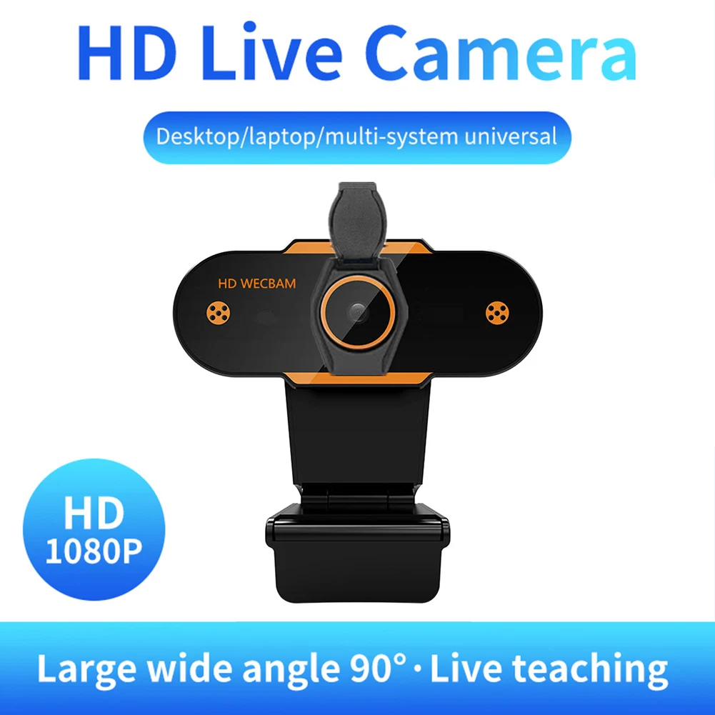 

1920 X 1080P HD USB2.0 Web Camera Computer PC Webcam With Microphone For Online Teaching Conference Live Video Streaming