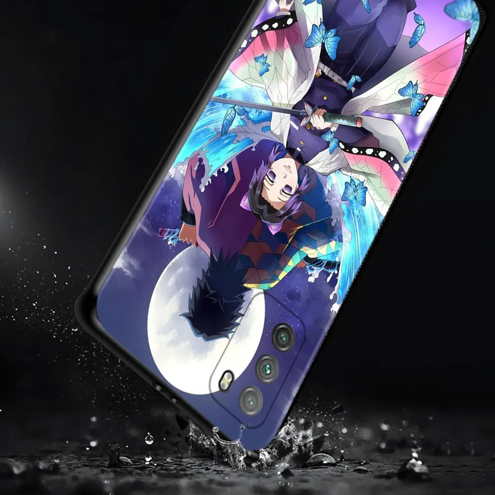 phone case for xiaomi poco x3 nfc f3 gt m3 note 10 11t 10t pro 9t 11 lite civi pocophone f1 cover demon slayer kimetsu no yaiba free global shipping