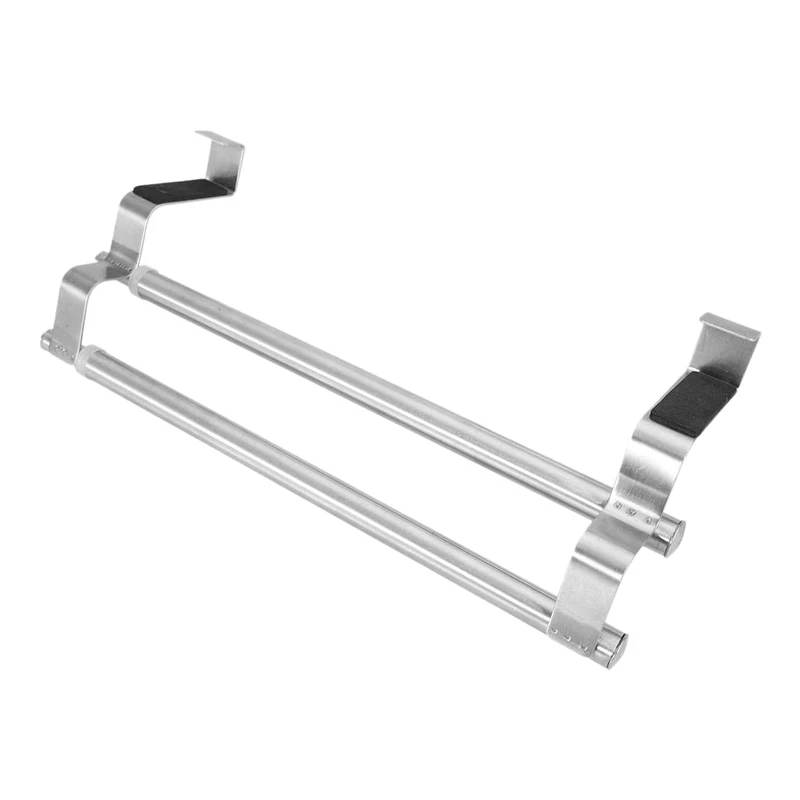 

Retractable Towel Rack Bath Towel Bar No Drilling Towel Holder For Bathroom Holder Bathroom Supply (40Cm Double Bar)