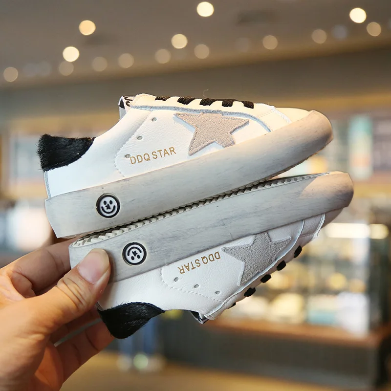 

Children's Casual Shoes Girls' White Shoes 2020 Autumn New Children's Soft Sole Boys Casual Star Trendy Shoes Kid Shoes