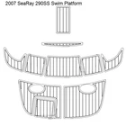 Платформа для плавания, настил для лодки EVA из тика 14 дюйма 6 мм для 2007 SeaRay 290SS