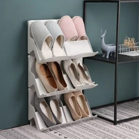 combinable multi storey shoe racks superimposed three dimensional living room door cabinet plastic shoes storage hangers