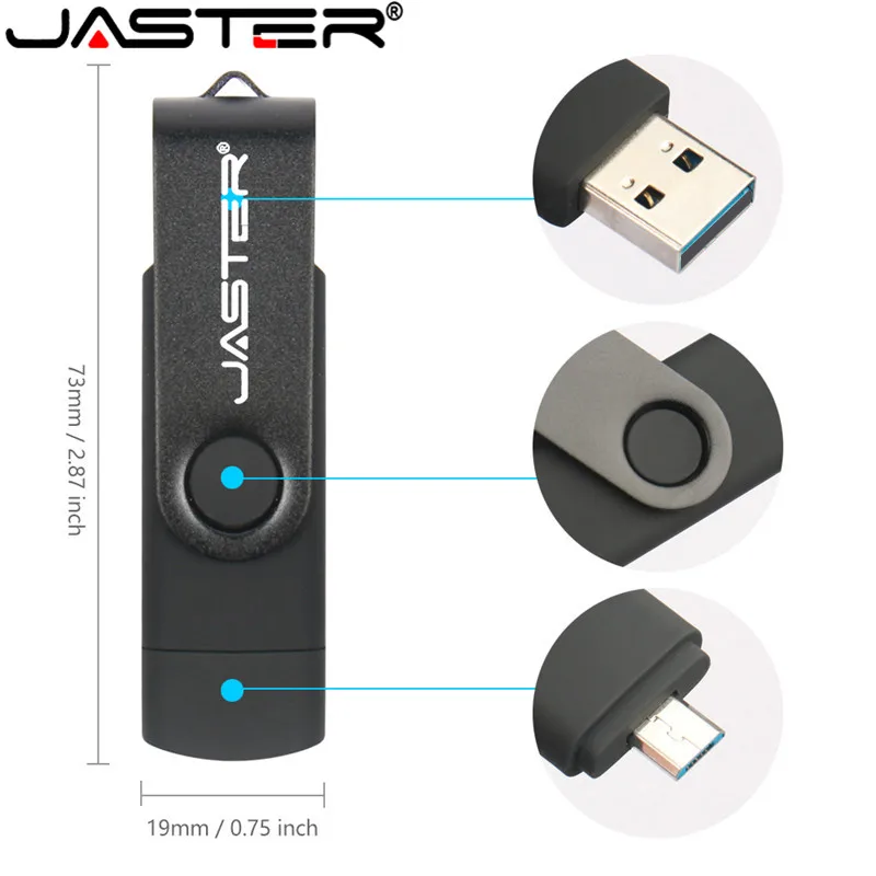 JASTER высокоскоростной флеш диск USB 2 0 OTG накопитель 128 Гб 64 Usb Флешка 32 флэш для Android