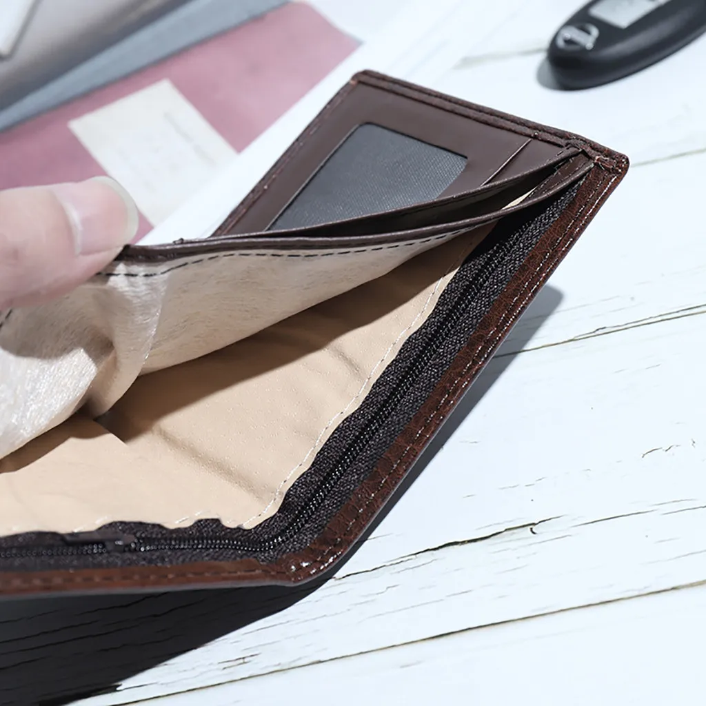 Качественный мужской кошелек из искусственной кожи брендовые бумажники для